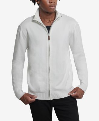 Men's Full Zip Mock Neck Sweater