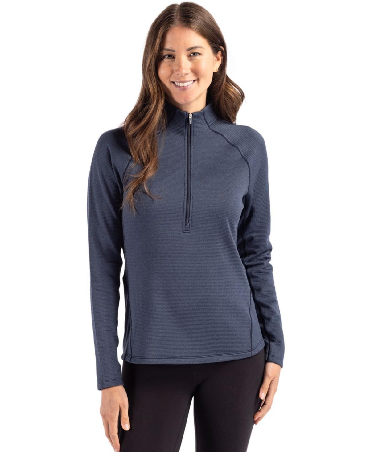 Women's Peshastin Fleece Recycled Half Zip Pullover - Tour blue heather