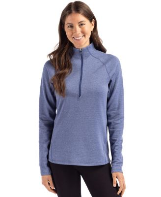 Women's Cutter and Buck Peshastin Fleece Recycled Half Zip Pullover