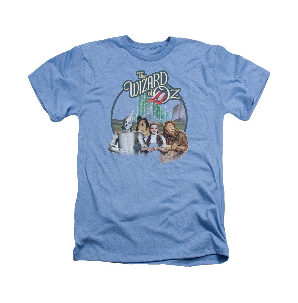 Mens Were Off To See Wizard Adult Heather Tee / T-Shirt - Bright blue