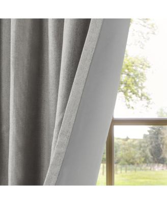 Chenille Blackout Back Tab Curtains Pair, 52"X96"