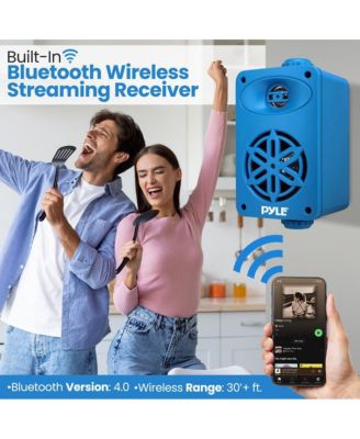 3.5” 2-Way Bluetooth Wireless Speaker System - Waterproof, 200W Max Power, 1/2” Tweeter, Compact Design