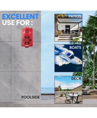 3.5” 2-Way Bluetooth Wireless Speaker System - Waterproof, 200W Max Power, 1/2” Tweeter, Compact Design