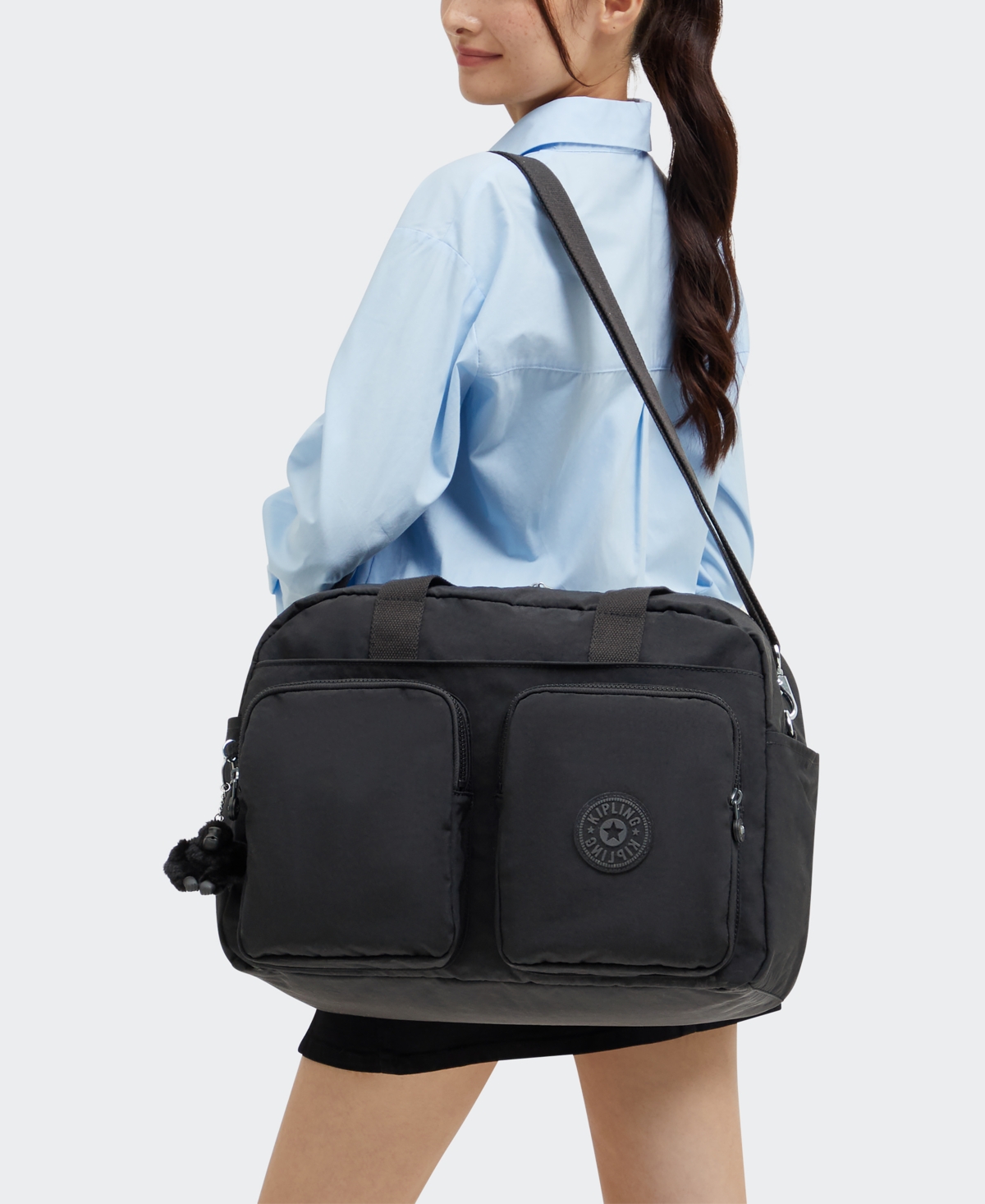 Kipling Defea Extra Large Weekender Duffle Bag In Black Noir