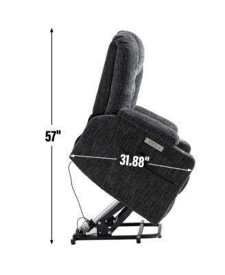 Large Power Lift Chair Recliner with Massage and Heat for Elderly