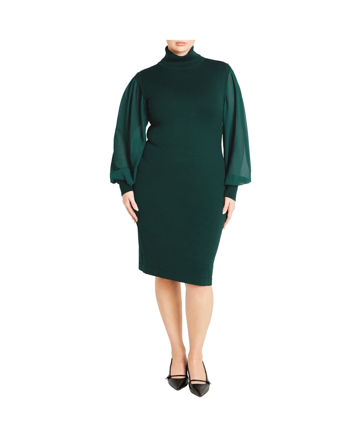 Plus Size Tahlia Sweater Dress - Black