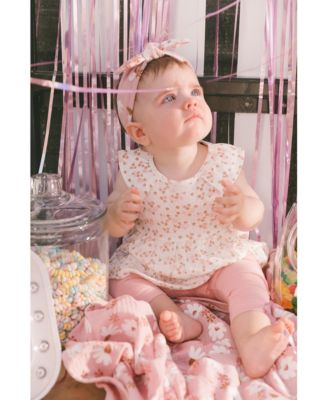 Deux Par Deux Top & Leggings Set - tan flower Deux Par Deux Top & Leggings Set - tan flower