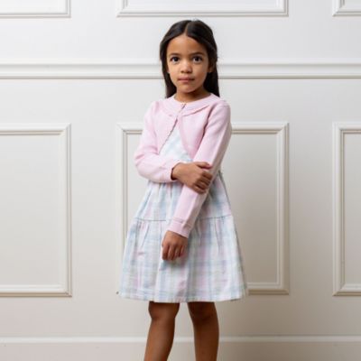 Girls Organic Cropped Special Detail Sweater Cardigan