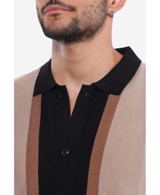 Men's Stripe Polo Sweater