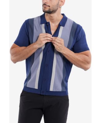 Men's Stripe Polo Sweater