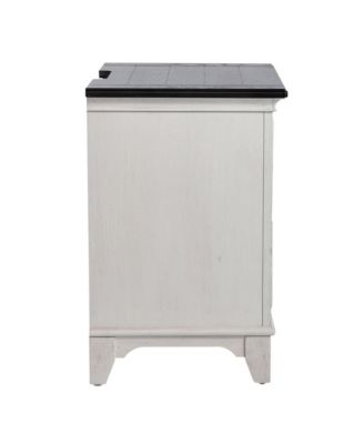 2 Drawer Night Stand w/ Charging Station