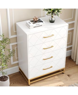 Dresser for Bedroom with 4 Drawer Dresser