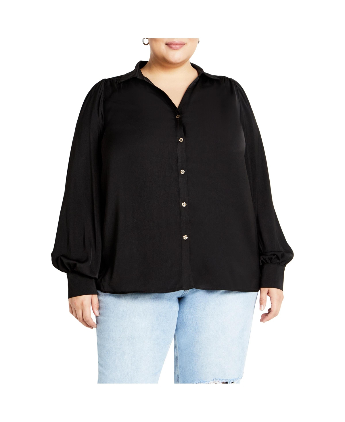Plus Size Hadlee Shirt - Ivory