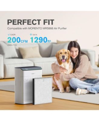 Air Purifier Replacement Filter, True HEPA Filter Compatible with Morento5866, Enhanced Version, 2 Pack