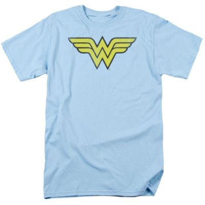 Big & Tall DC Comics Wonder Woman Ww Logo Distressed Short Sleeve Adult Tee / T-Shirt