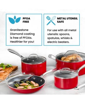 20-Piece Ultra-Durable Non-Stick Diamond Infused Cookware and Bakeware Set