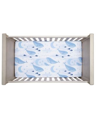 Bubbles & Squirt 100% Cotton Whale/Ocean Fitted Crib/Toddler Sheet