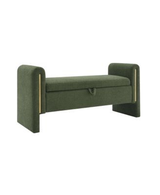 Modern Teddy Bed End Bench with Storage and Arms, Upholstered Foot Rest Stool, Comfy Vanity Bench