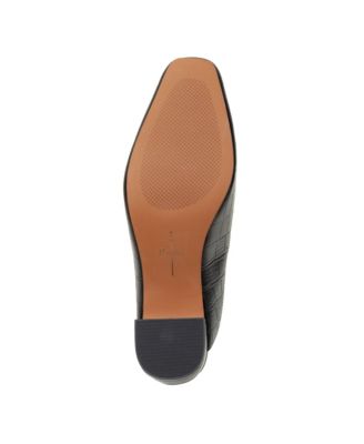 GISELLE | Croco Embossed Leather Mules