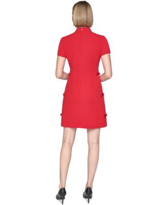 open lace back dress Women's in The Details Red Mini Dress | Size: XL