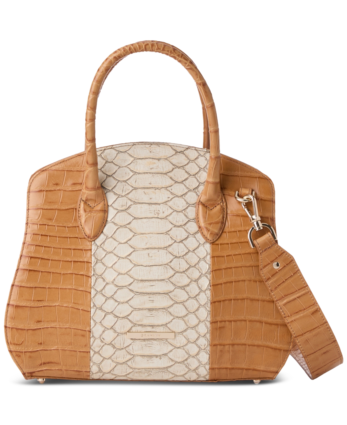 Brahmin Rosetta Medium Leather Satchel In Multi