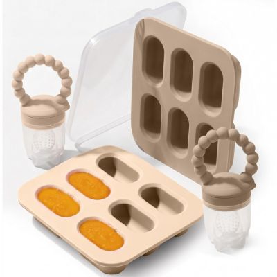 Sperric Toddler Silicone Fruit Feeders with Freezer Tray for Batch Prep Set of 2 Safe Convenient Includes Extra Pouches Travel Lids Di 18$