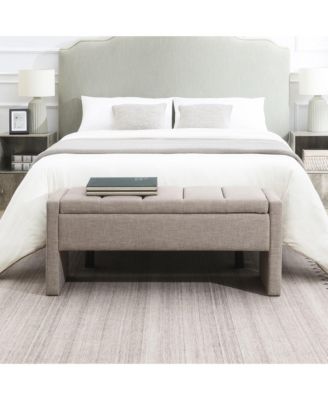 Modern Upholstered Bed End Bench with Storage