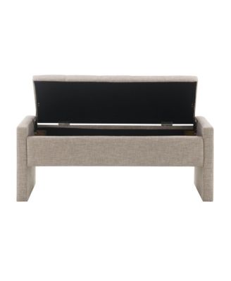 Modern Upholstered Bed End Bench with Storage
