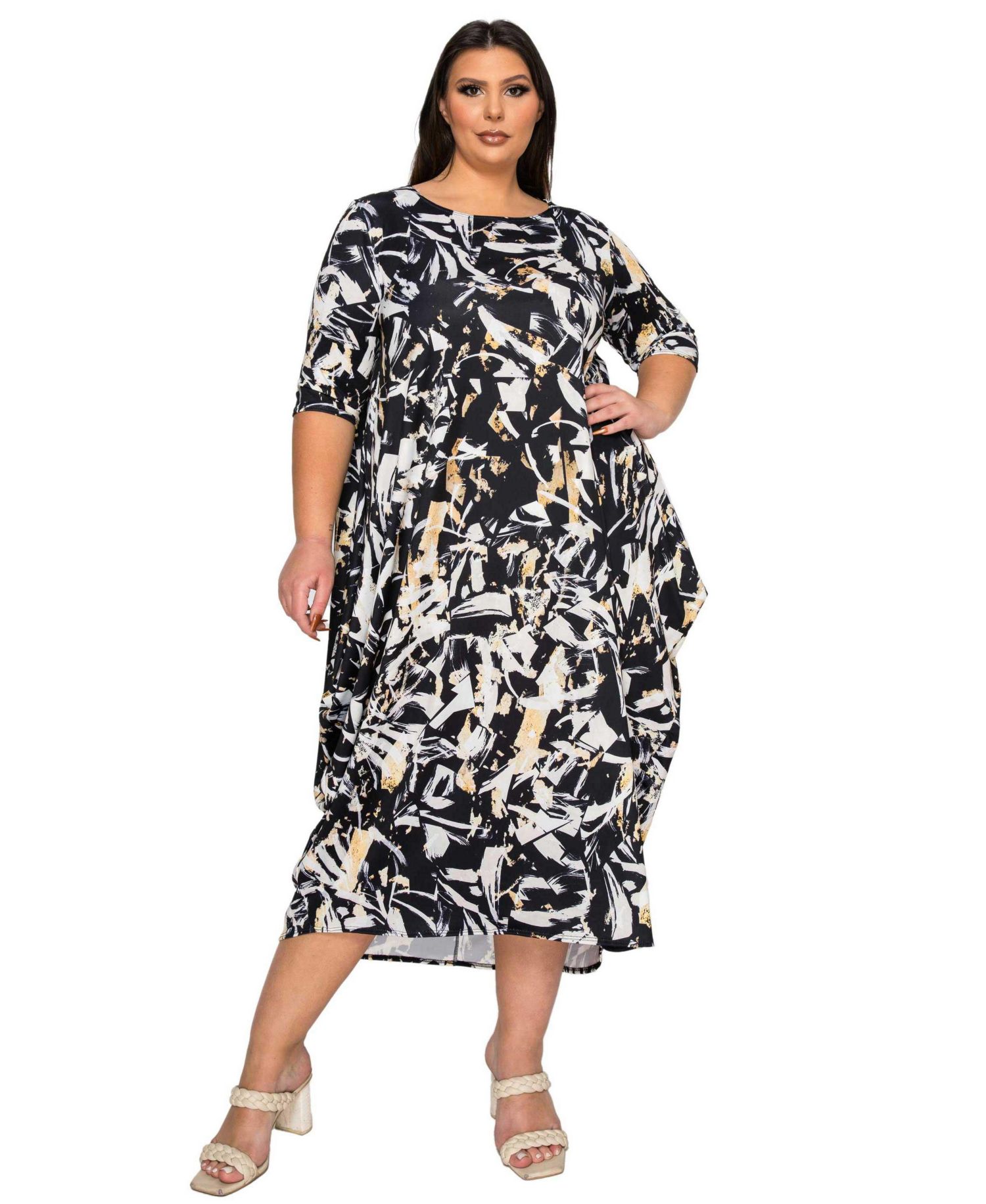 Plus Size Brielle Bubble Hem Pocket Dress