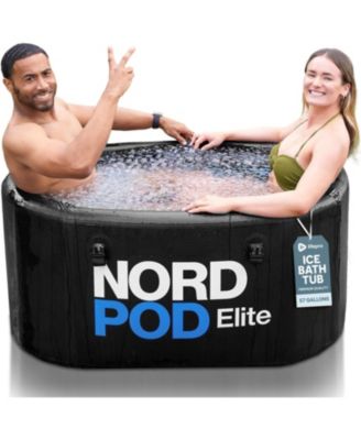 NordPod Elite Recovery Ice Tub – 2-Person Portable Cold Plunge Bath for Athletes with All-Weather Lid & Air Pump