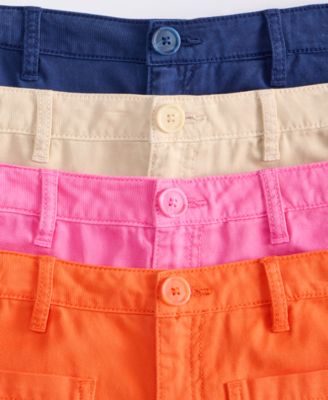 Little & Big Girls Twill Patch-Pocket Wide-Leg Pants, Exclusively at Macy's