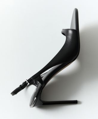 MANGO Women's Asymmetrical Heels Leather Sandals Macy's