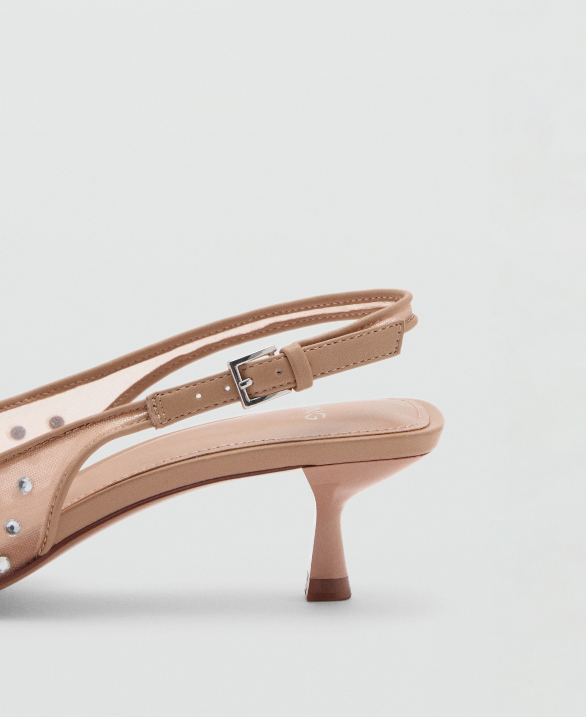 Mango Croc-effect Wallet Nude In Nude