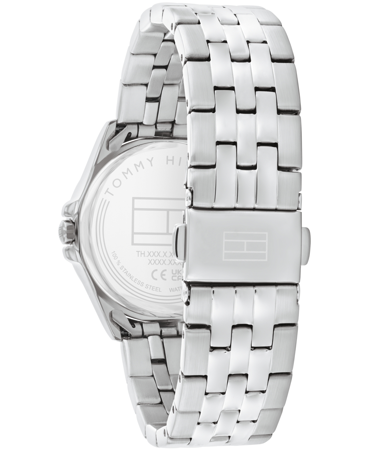 Tommy Hilfiger Women's Quartz Silver Tone Stainless Steel Bracelet Watch, 30mm In Blue