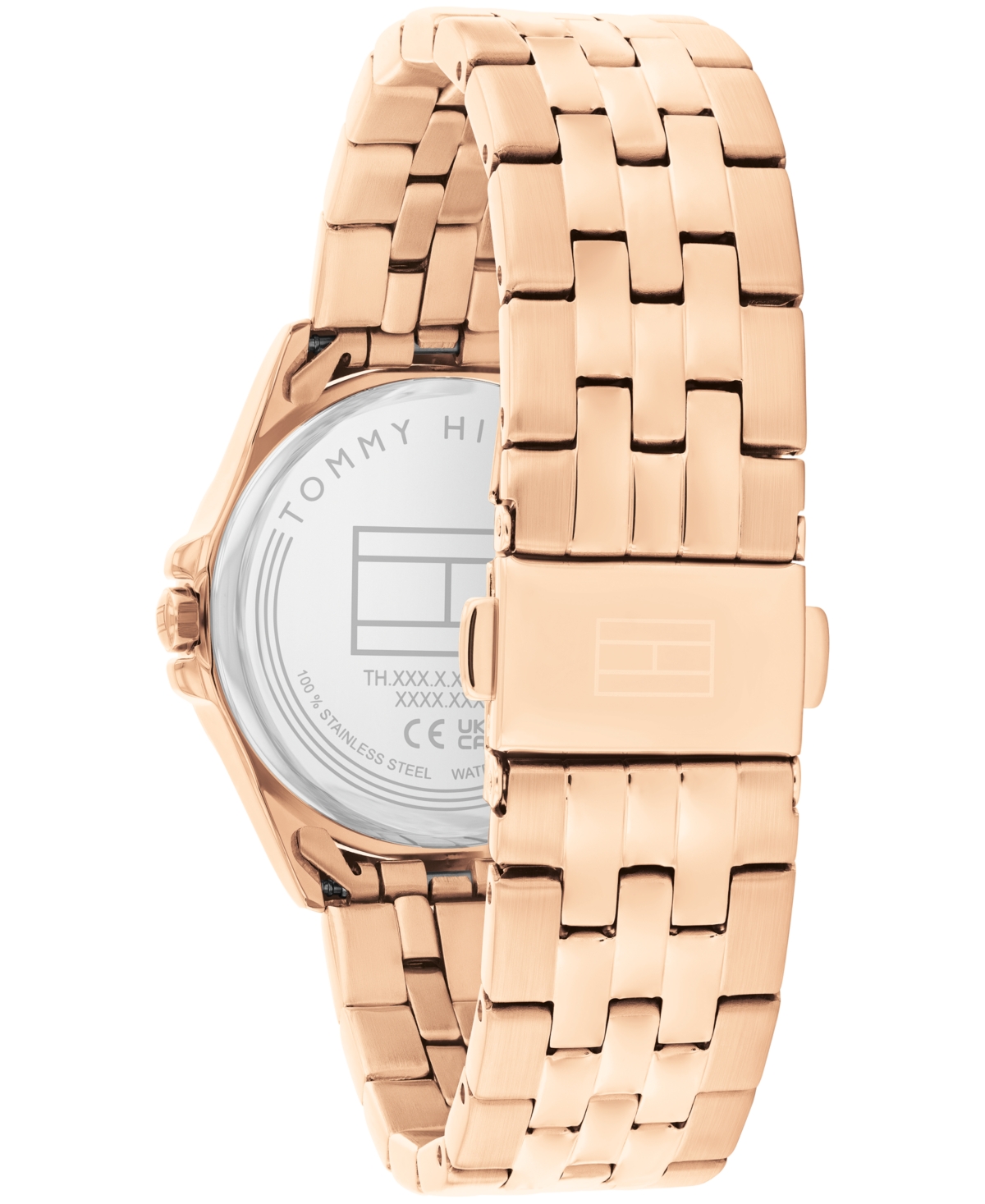 Tommy Hilfiger Women's Quartz Rose Gold Tone Stainless Steel Bracelet Watch, 30mm In Taupe