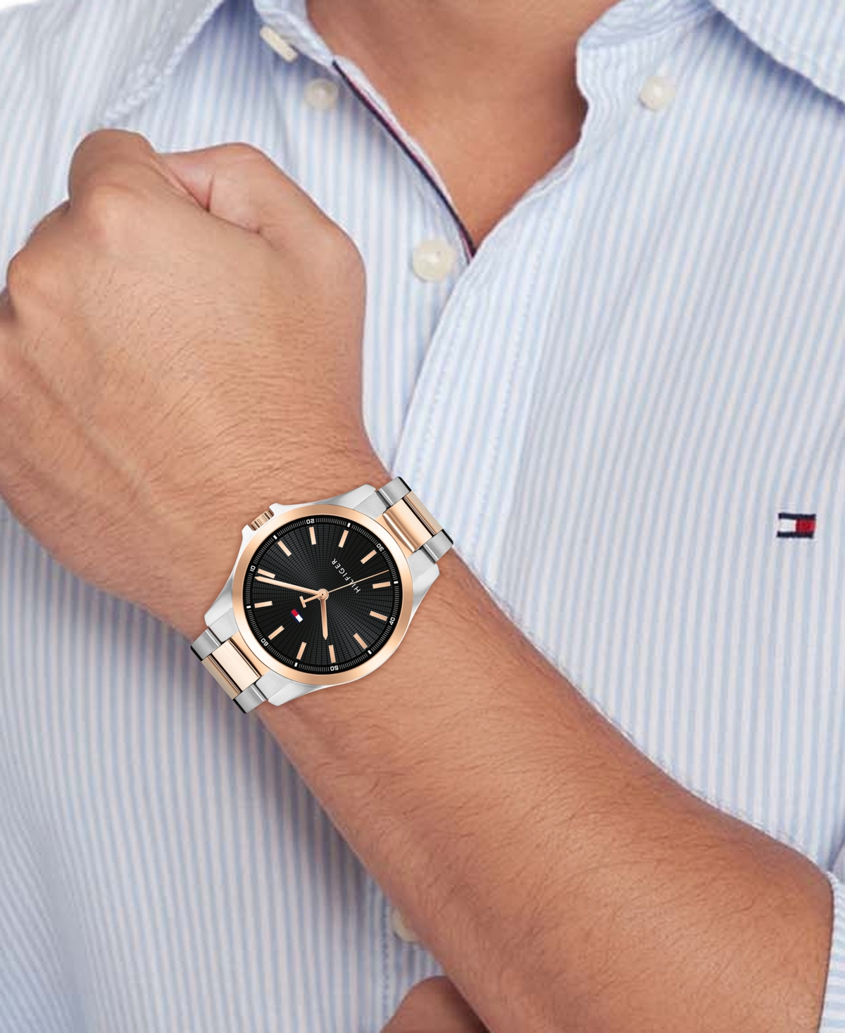 Tommy Hilfiger Men's Quartz Two-Tone Stainless-Steel Bracelet Watch
