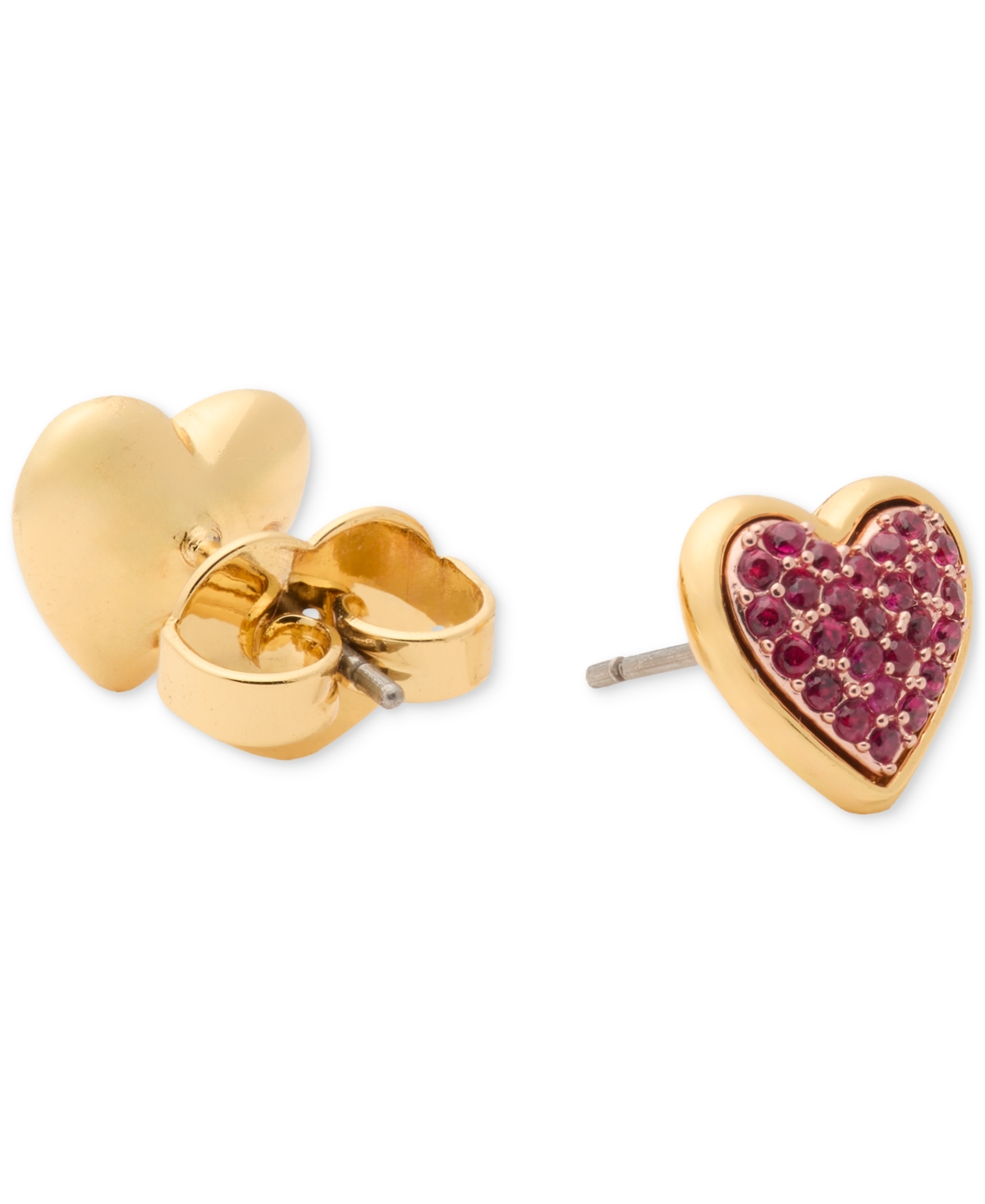 KATE SPADE CUBIC ZIRCONIA PAVE HEART STUD EARRINGS 