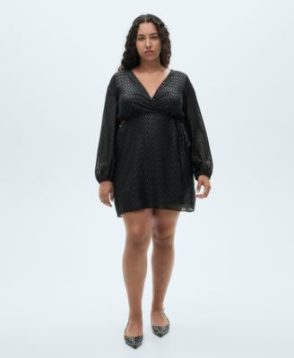 Women's Side Slits Detail Wrap Dress