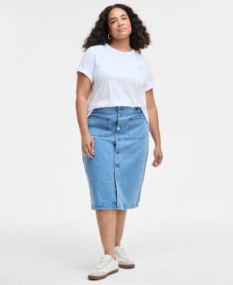 Trendy Plus Size Martini Print T-Shirt, Exclusively at Macy's
