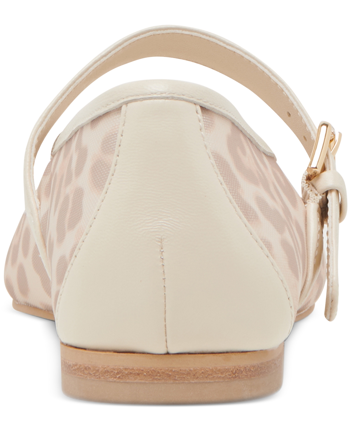 Dolce Vita Women's Roslyn Mesh Mary Jane Flats In White Leopard Mesh