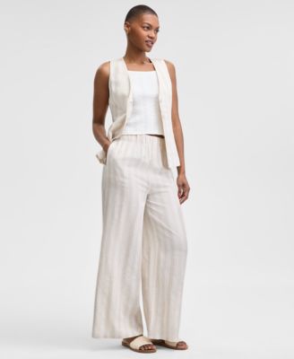 And Now This - Women's Striped Pull-On Pants