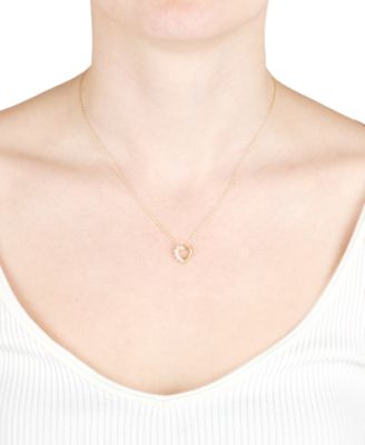 Cubic Zirconia Heart Pendant Necklace (1/3 ct. t.w.) in Sterling Silver 