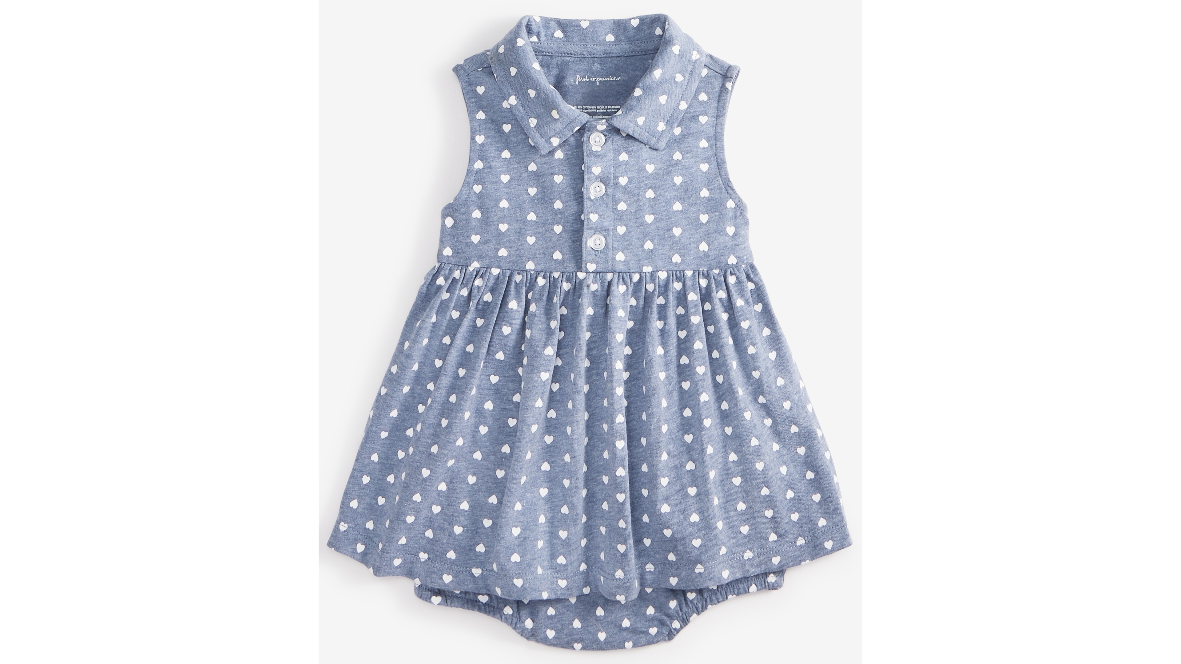 First Impressions Baby Girls Heart-Print Skirted Sunsuit, Exclusively at Macy's