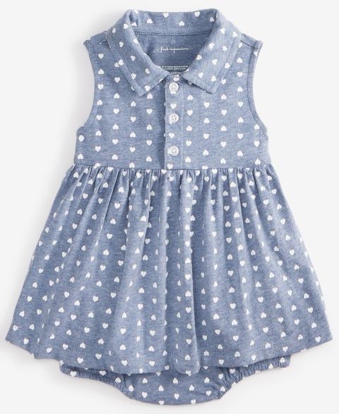 First Impressions Baby Girls Heart-Print Skirted Sunsuit