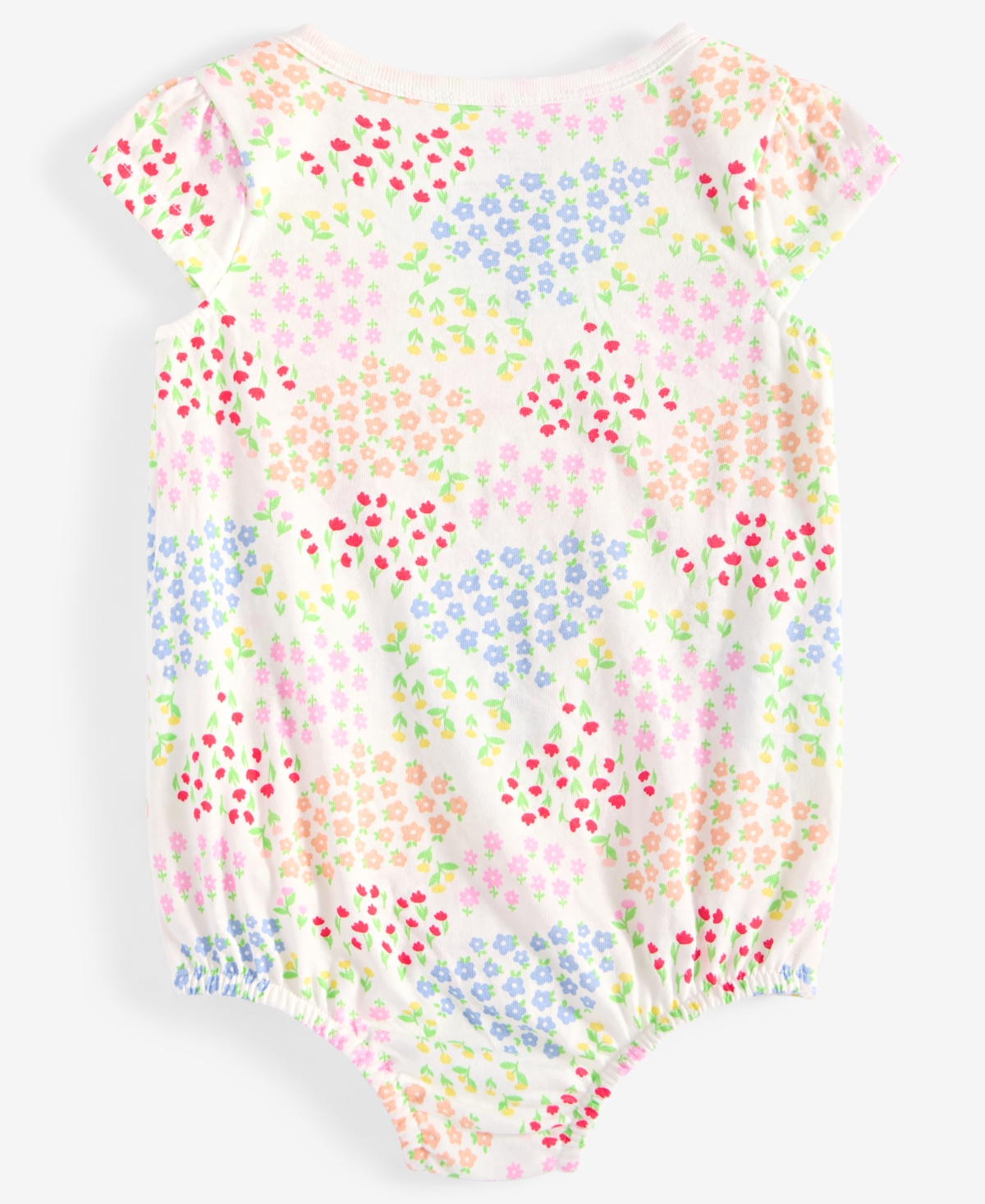 First Impressions Baby Girls Flower Garden Printed Skirted Sunsuit, Exclusively At Macy's In Angel Whit