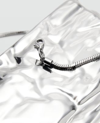 MANGO Women's Textured Clutch Bag