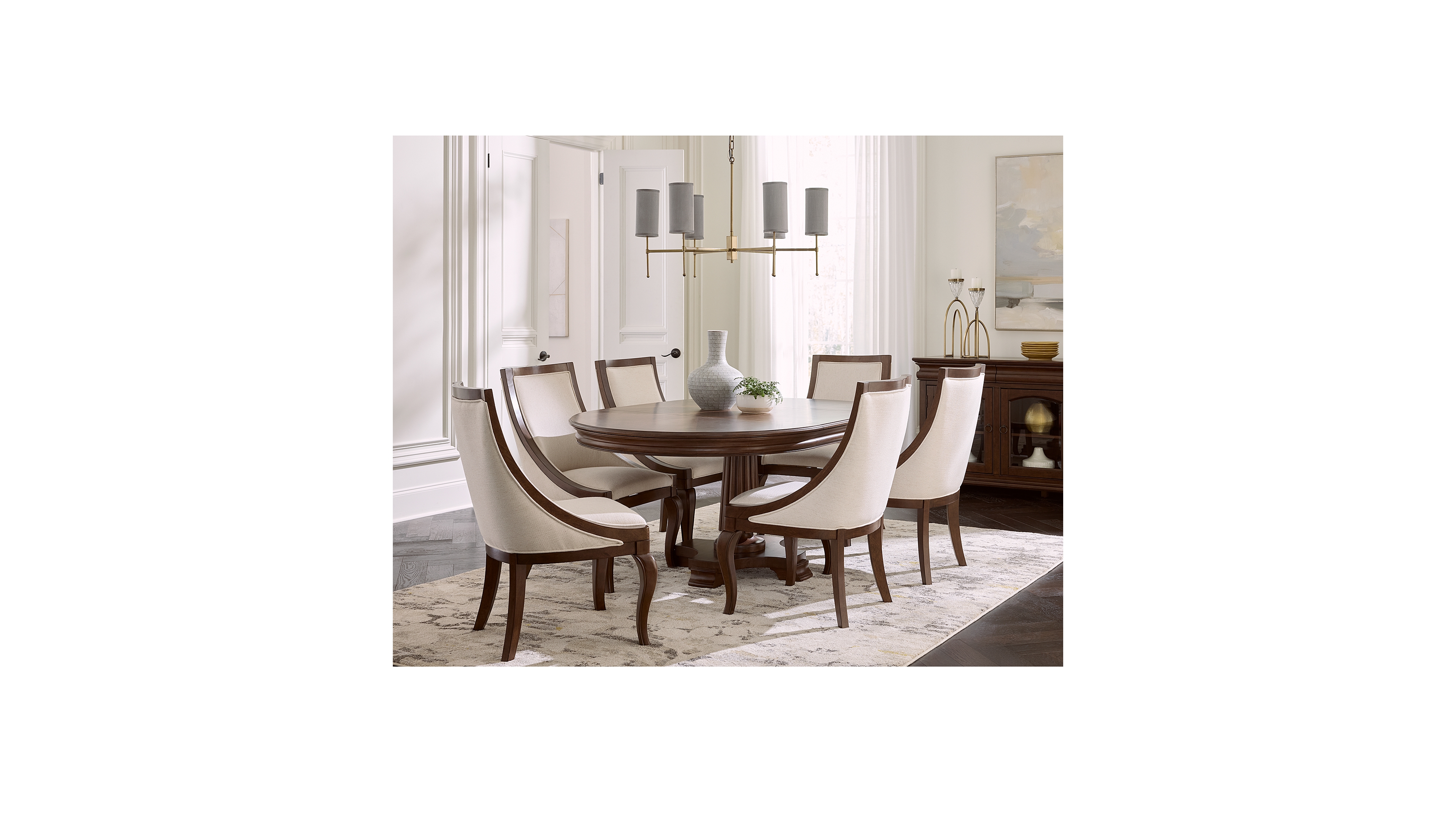 Nelman 7-Pc. Round Dining Set (Table & 6 Host Chairs), Created for Macy's