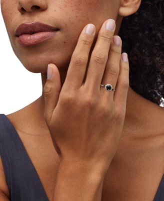 Onyx & Diamond Accent Ring in 14k Gold Over Sterling Silver