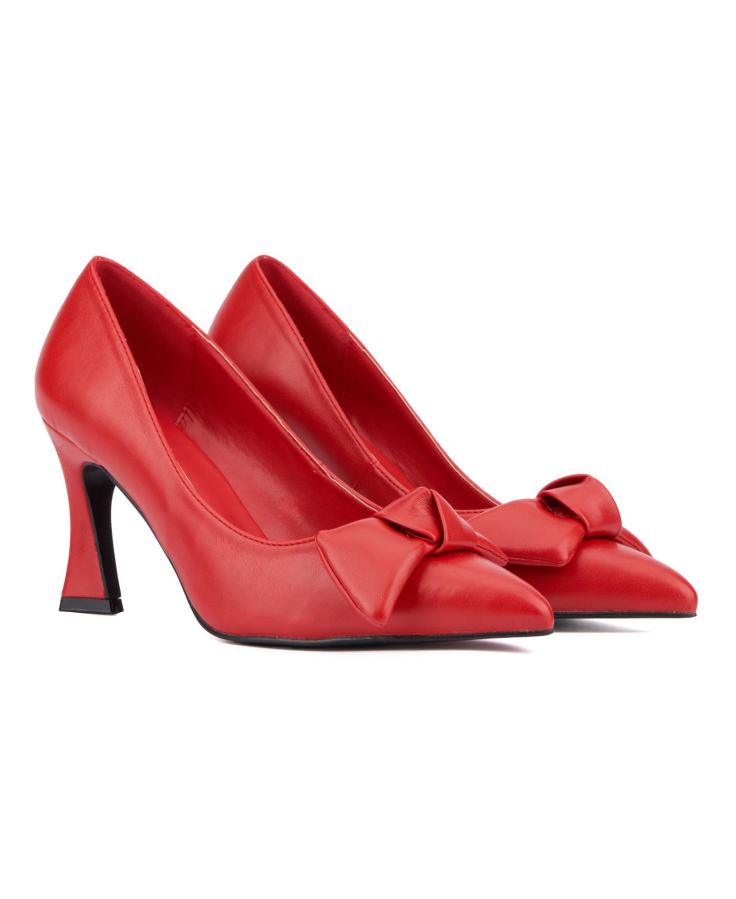 Женские туфли Torgeis Tamrina Pointed Toe Dressy Flared Heels, цвет: Красный — фото 7