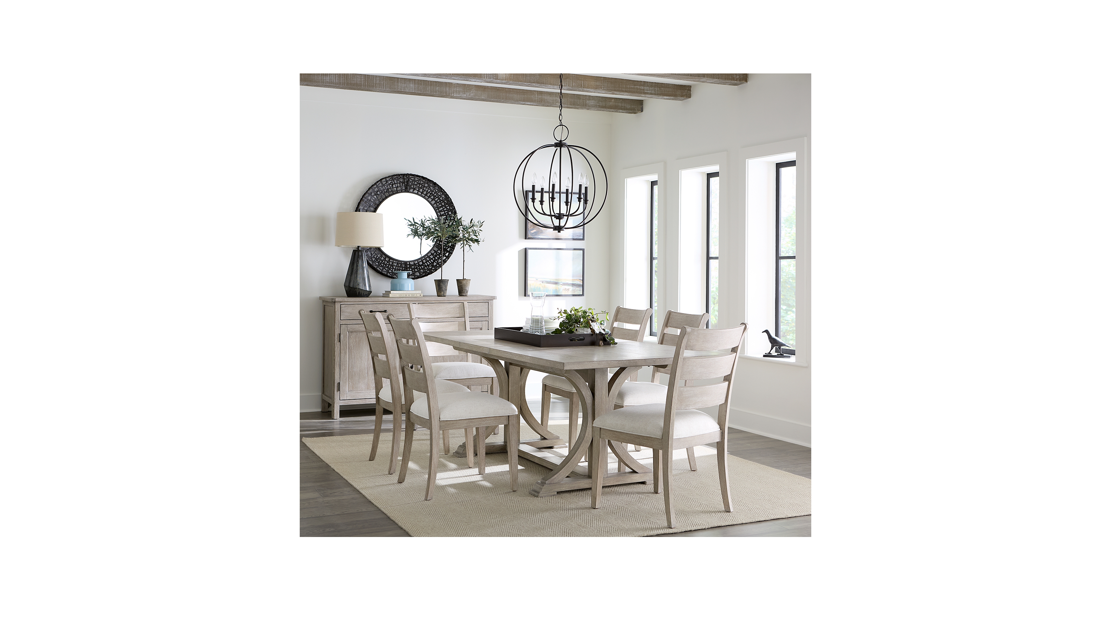 Sadie 7-Pc. Rectangular Dining Set (Table & 6 Ladder Back Chairs), Created for Macy's